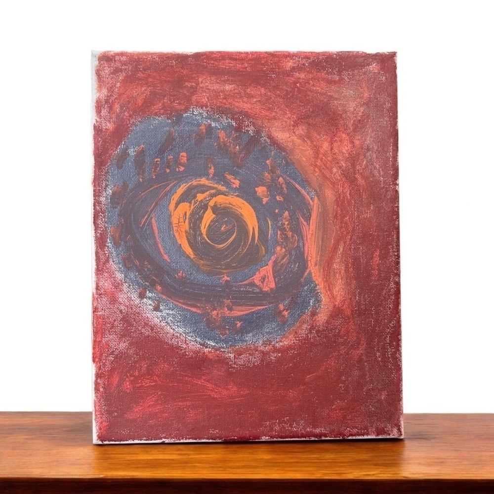 Abstract Dragon Eye Red and Orange Canvas Art